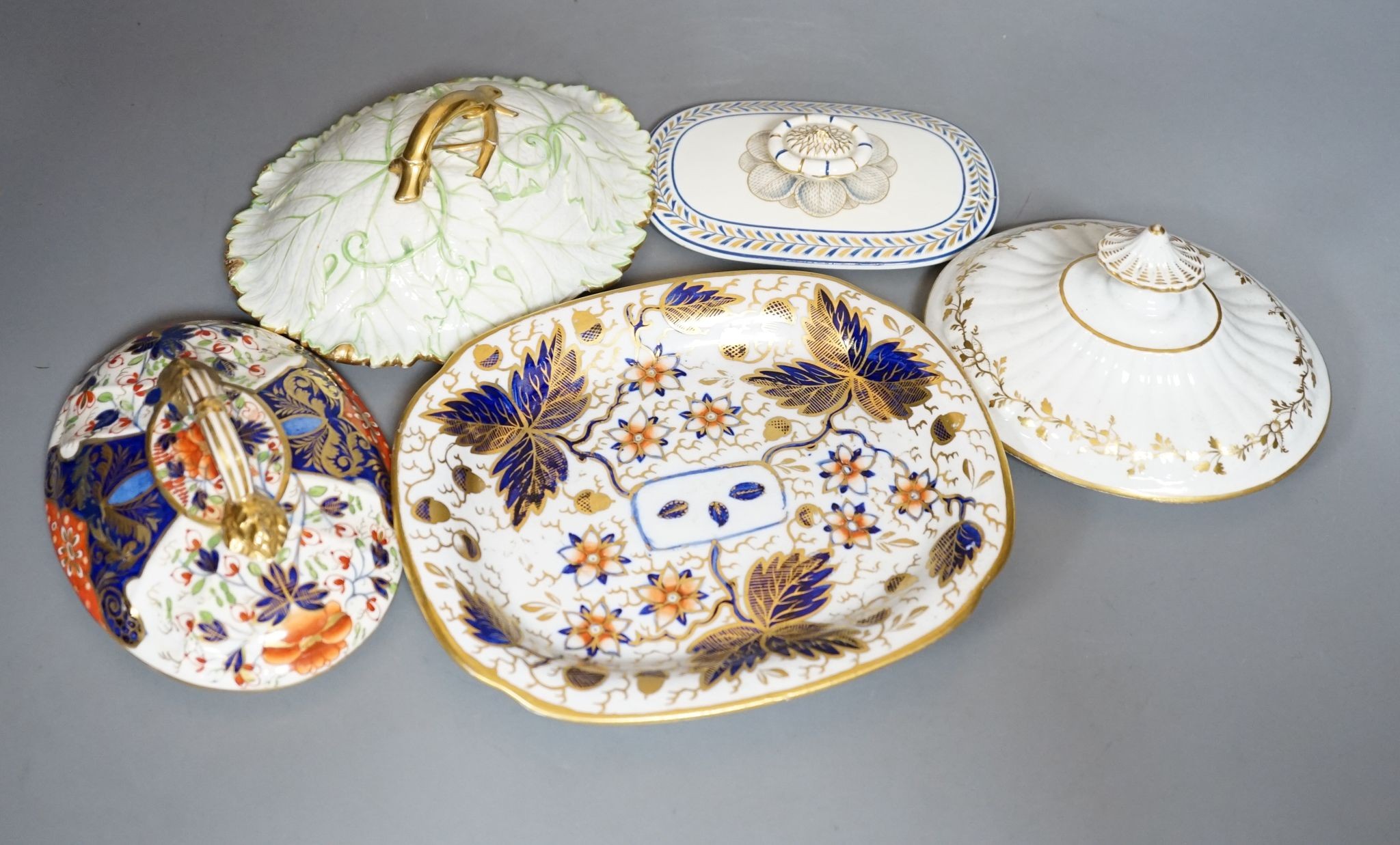 A mixed collection of porcelain covers